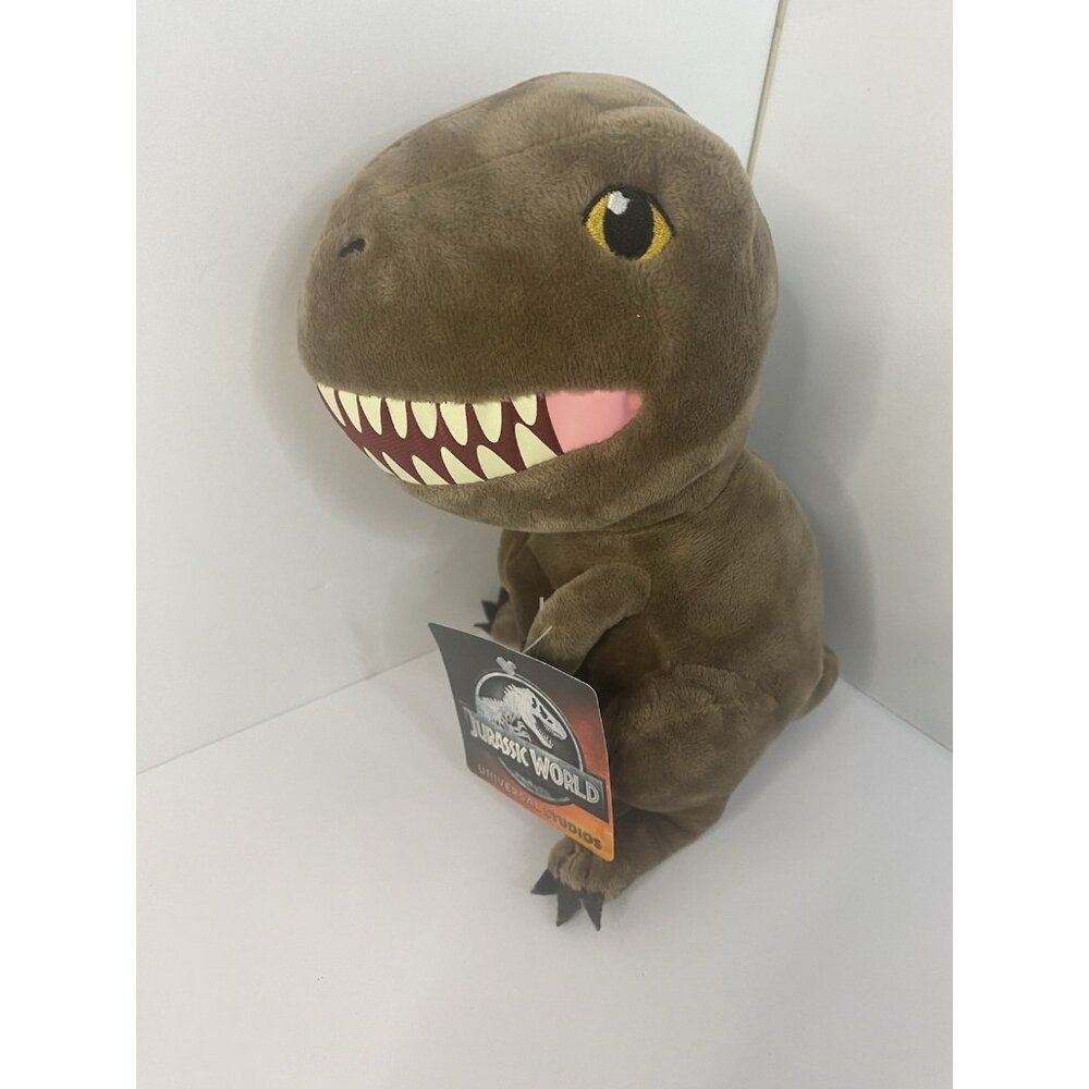 Universal Studios Jurassic World T-Rex Brown Dinosaur Plush Toy W Tag